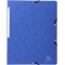 EXACOMPTA 5512E Chemise a  elastique sans rabat carte lustree 400gm² - A4 Bleu