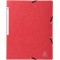 Exacompta - Ref. 5515E - Carton de 25 Chemises a  elastique sans rabat carte lustree 400gm² - A4 Rouge