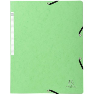 EXACOMPTA 5563E Chemise a  elastique sans rabat carte lustree 400gm² - A4 tilleul
