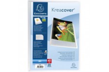 Exacompta 5728E Porte vues Krea cover chromaline couverture personalisable en prolypropylene semi rigide pochettes interieures l