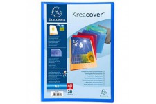 Lot de 12 : Exacompta 5730E Porte vues Krea cover opaque couverture personalisable en prolypropylene semi rigide pochettes inter