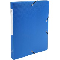 Lot de 8 : Exacompta - Ref. 5960E - Boite de Classement Exabox Dos 25mm polypropylene 7/10e OPAK - A4 - Couleur aleatoire : bleu