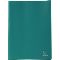 Exacompta - Ref. 8523E - 1 Protege-documents en polypropylene souple OPAK 40 vues / 20 pochettes grainees - A4 - Vert fonce