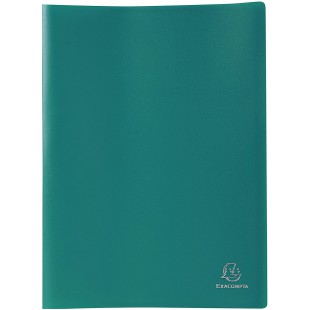 Exacompta - Ref. 8523E - 1 Protege-documents en polypropylene souple OPAK 40 vues / 20 pochettes grainees - A4 - Vert fonce