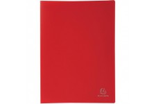 Exacompta - Ref. 8535E - 1 Protege-documents en polypropylene souple OPAK 60 vues / 30 pochettes grainees - A4 - Rouge