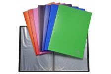 Lot de 10 : Exacompta Carnet Semi-Rigide PP Display, A4, 50 Pochettes - Couleur Aleatoire