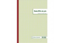 Exacompta 13146E Devis Offre de Prix 29,7/21 50 Feuillets Triples Autocopiants
