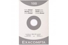 Exacompta 13202E Etui 100 Fiches Bristol Blanc 100/150 5x5