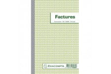 EXACOMPTA 13280e Manifold de 50 factures autocopiantes dupli 21 cm x 13.5 cm numerotee de 1 a  50