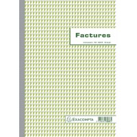 Exacompta - Ref. 13287AE - 1 manifold factures - format 21 x 29,7 cm - 50 feuillets numerotes dupli autocopiants- 1 o