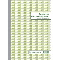 Exacompta 13291E Manifold Factures Micro entreprise 21 x 29,7 cm 50 feuillets Dupli autocopiants. Pour la realisation de 50 fact