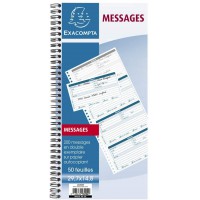 Exacompta 13292E Bloc message a  spirale 50 feuilles 29,7 x 14,8 cm