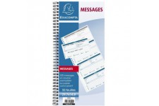 Exacompta 13292E Bloc message a  spirale 50 feuilles 29,7 x 14,8 cm