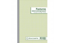 Exacompta 13293E Manifold Factures Micro entreprise 21 x 14,8 cm 50 feuillets Dupli autocopiants. Pour la realisation