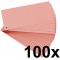 EXACOMPTA 13435B Paquet de 100 fiches intercalaires perforees 180g papier recycle Forever unies a l'italienne 10,5 