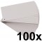 EXACOMPTA 13485B Paquet de 100 fiches intercalaires perforees 180g papier recycle Forever unies a  l'italienne 10,5 cm x 24 cm p