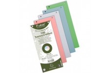 EXACOMPTA 13495B Paquet de 100 fiches intercalaires perforees 180g papier recycle Forever unies a  l'italienne 10,5 cm x 24 cm p