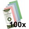 EXACOMPTA 13495B Paquet de 100 fiches intercalaires perforees 180g papier recycle Forever unies a  l'italienne 10,5 cm x 24 cm p