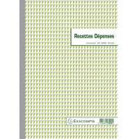 Exacompta - Ref. 13500E - 1 Manifold Recettes depenses 29,7x21cm 50 feuillets dupli autocopiants
