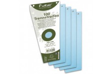 EXACOMPTA 13515E Paquet de 100 fiches intercalaires trapezoidales perforees 180g papier recycle Forever unies a l'it
