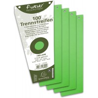 EXACOMPTA 13545E Paquet de 100 fiches intercalaires trapezoidales perforees 180g papier recycle Forever unies a l'it