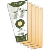 EXACOMPTA 13525E Paquet de 100 fiches intercalaires trapezoidales perforees 180g papier recycle Forever unies a l'it