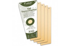 EXACOMPTA 13525E Paquet de 100 fiches intercalaires trapezoidales perforees 180g papier recycle Forever unies a l'it