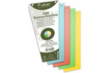 EXACOMPTA 13595E Paquet de 100 fiches intercalaires trapezoidales perforees 180g papier recycle Forever unies a  l'italienne 10,