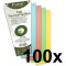 EXACOMPTA 13595E Paquet de 100 fiches intercalaires trapezoidales perforees 180g papier recycle Forever unies a  l'italienne 10,