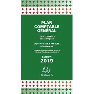 Exacompta 14001E Plan Comptable pique 17,5 x 9 cm Vert Vertical 40 pages couverture plastifiee autorise aux concours