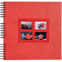 Exacompta - Ref. 16845E - Album Photos a  Spirales Passion rouge - 360 photos - 60 Pages Noires - Format 32 x 32 cm - Album deco