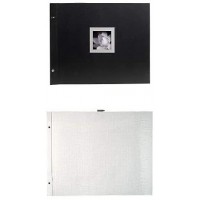 Exacompta 16944E - Album Photos a  Vis Rechargeable Ceremony - 40 Pages Noires - 160 Photos - 37 x 29 cm - Noir + Kitchen Sachet