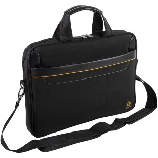 Exacompta - Ref. 17434E - Sacoche ordinateur Exactive 2 poches pour transport d'un PC taille maxi 15 pouces et d'une poche pour 