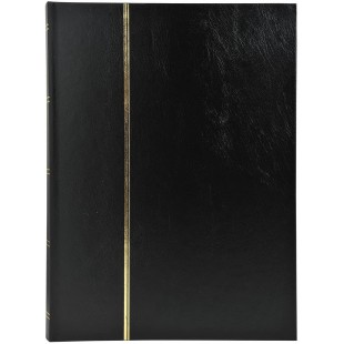 Exacompta - Ref. 21141E - 1 album de timbres classique - 32 pages noires - Dimensions exterieures : 17 x 22,5 cm - Couverture en