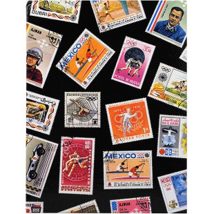 Exacompta - Ref. 25130E - 1 album de timbres SPORT - 16 pages noires - Dimensions exterieures : 22,5 x 30,5 cm - Couverture noir