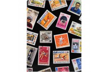 Exacompta - Ref. 25130E - 1 album de timbres SPORT - 16 pages noires - Dimensions exterieures : 22,5 x 30,5 cm - Couverture noir