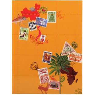 Exacompta - Ref. 25634E - 1 album de timbres GLOBE-TROTTER - 16 pages noires - Dimensions exterieures : 17 x 22,5 cm - Couvertur