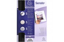Exacompta - Ref. 42842E - Kit de presentation Serodo - 5 baguettes noires a  relier 3 mm - 5 plats ivoire A4 grain cuir - 5 plat