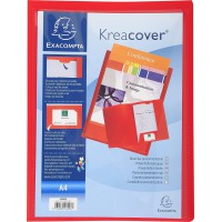 EXACOMPTA 43503E Chemise de presentation polypropylene souple Krea Cover - A4 Rouge