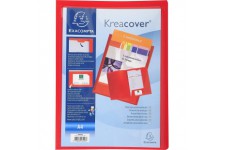 EXACOMPTA 43503E Chemise de presentation polypropylene souple Krea Cover - A4 Rouge