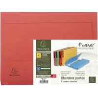 Exacompta - Ref. 46970E - Paquet de 10 chemises Poche avec soufflet de 32 mm Forever® 290 g/m² - chemises 100% recyclees et cert