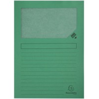 Exacompta - Ref. 50103E - Paquet de 100 chemises a  fenetre sans plastique Forever® 120 g/m² - couleurs vives - 100% recyclees e