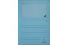 Exacompta - Ref. 50106E - Paquet de 100 chemises a  fenetre sans plastique Forever® 120 g/m² - couleurs vives - 100% recyclees e