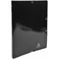 Lot de 20 : Exacompta - ref. 51829E - 1 Classeur carte lustree avec elastiques - 4 anneaux ronds diametre 15mm - Dos 20mm