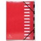 Exacompta 53925E Trieur Harmonika de 12 compartiment Iderama avec couverture en carte pellicule Rouge