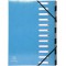 EXACOMPTA 53927E - Un Trieur Harmonika de 12 compartiment Iderama avec couverture en carte pellicule BLEU CLAIR