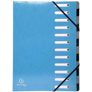 Lot de 8 : EXACOMPTA 53929E Trieur Harmonika Iderama 12 compartiments Couleurs aleatoires