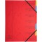 Lot de 12 : Exacompta 54070E Trieur agrafe avec elastiques 7 compartiments interieur en carte couleur vive. Classement de docume