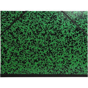 Exacompta - Ref. 541100E - 1 Carton a  dessin Annonay avec elastiques 26x33 cm - Pour formats A4 et 24x32 cm - Vert