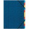 Exacompta 54122E Trieur agrafe avec elastiques 12 compartiments interieur en carte couleur vive. Classement de documents format 